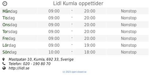 lidl karlskoga öppet|Öppettider Lidl